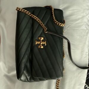 Tory Burch Forest Green Quilted Shoulder Bag